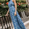 Little Mistress Dresses | Race Day Edit<Blue Print Chiffon Maxi Dress