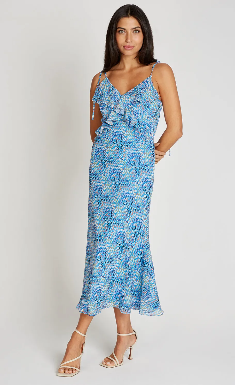 Little Mistress Summer / Holiday | Dresses<Blue Print Chiffon Midaxi Dress