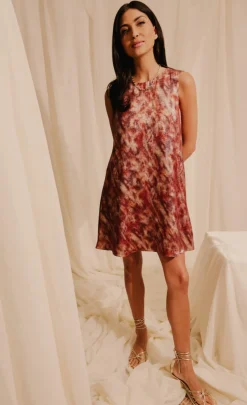 Little Mistress Dresses | Race Day Edit<Blur Print Satin Mini Dress