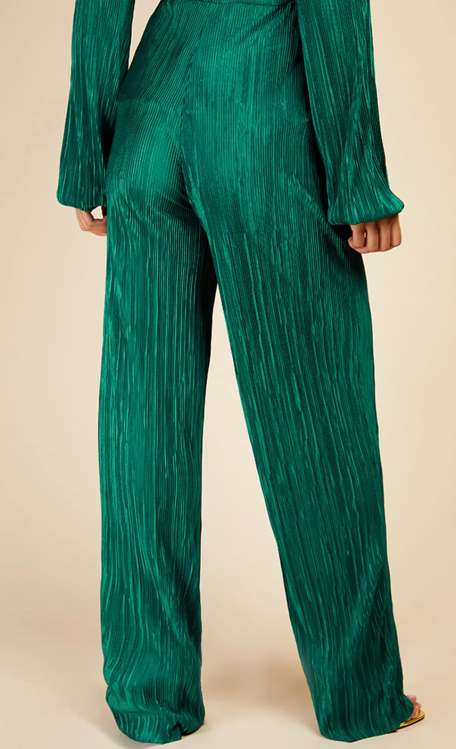 Little Mistress Co-Ords | Office Fashion<Bottle Plisse Trousers