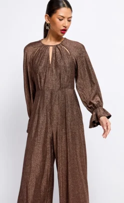 Little Mistress Jumpsuits & Playsuits | Race Day Edit<Metallic Cut Out Jumpsuit