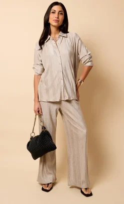 Little Mistress Co-Ords | Vicky Pattison Collection<Plisse Shirt by Vicky Pattison