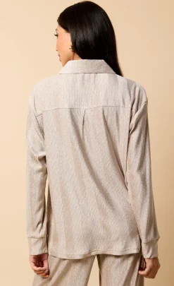 Little Mistress Co-Ords | Vicky Pattison Collection<Plisse Shirt by Vicky Pattison