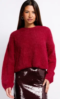 Little Mistress Knitwear<Burgundy Knit Jumper