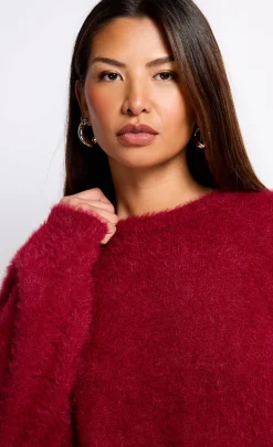 Little Mistress Knitwear<Burgundy Knit Jumper