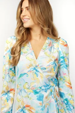 Little Mistress Dresses | Race Day Edit<Cambridge Pastel Floral Print Wrap Maxi Dress