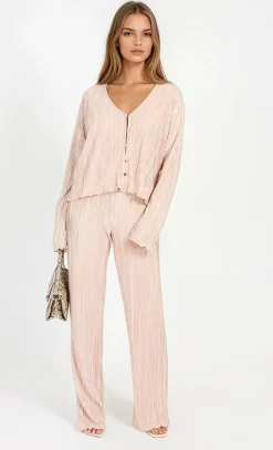 Little Mistress Co-Ords | Trousers<Champagne Plisse Trousers