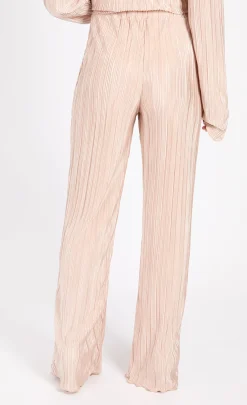 Little Mistress Co-Ords | Trousers<Champagne Plisse Trousers