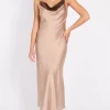 Little Mistress Dresses | Race Day Edit<Champagne Satin Maxi Dress
