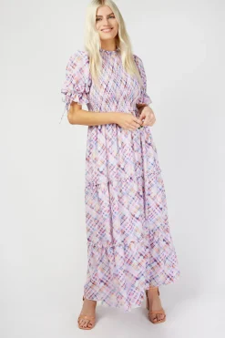 Little Mistress Race Day Edit | Summer / Holiday<Check Print Shirred Midi Dress