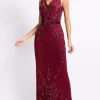 Little Mistress Race Day Edit<Cherry Embellished Deco Maxi Dress