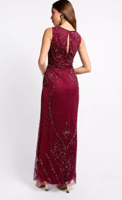 Little Mistress Race Day Edit<Cherry Embellished Deco Maxi Dress