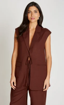 Little Mistress Co-Ords | Summer / Holiday<Chocolate Waistcoat With Linen
