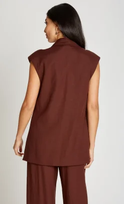Little Mistress Co-Ords | Summer / Holiday<Chocolate Waistcoat With Linen