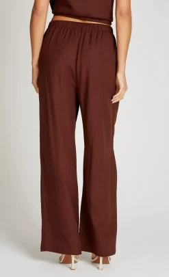 Little Mistress Co-Ords | Summer / Holiday<Chocolate Wide Leg Trousers With Linen