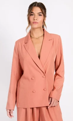 Little Mistress Blazers | Co-Ords<Clay Double Breasted Blazer