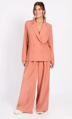Little Mistress Blazers | Co-Ords<Clay Double Breasted Blazer