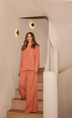 Little Mistress Co-Ords | Trousers<Clay Wide Leg Trousers