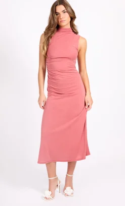 Little Mistress Dresses | Race Day Edit<Coral Jersey Midaxi Dress