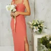 Little Mistress Dresses | Race Day Edit<Coral Rose Tie Strap Maxi Dress