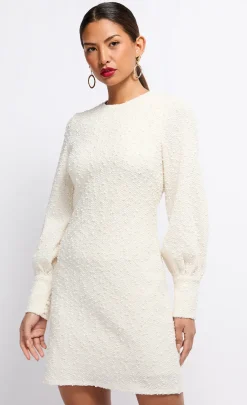 Little Mistress Dresses | Mini Dresses<Boucle Contrast Bow Mini Dress