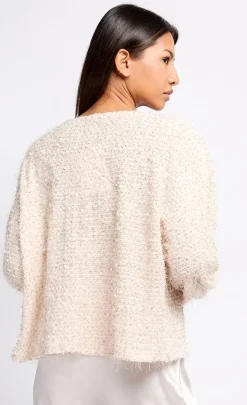 Little Mistress Tops<Cream Sequin Fringe Top