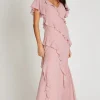 Little Mistress Dresses<Off Shoulder Ruffle Maxi Dress