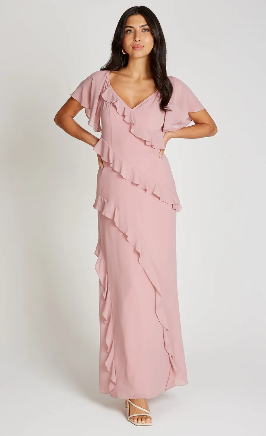 Little Mistress Dresses<Off Shoulder Ruffle Maxi Dress