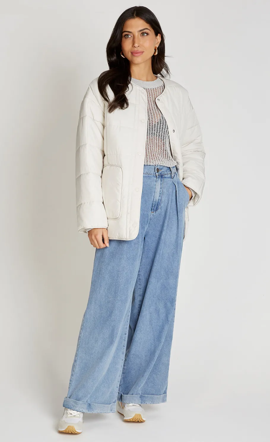 Little Mistress Coats & Jackets<Ecru Quilted Jacket