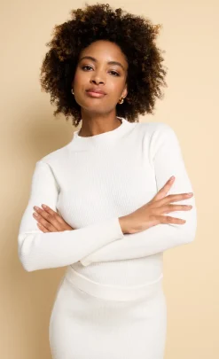 Little Mistress Co-Ords | Tops<Ecru Ribbed Top