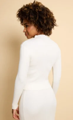 Little Mistress Co-Ords | Tops<Ecru Ribbed Top