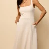 Little Mistress Dresses | Race Day Edit<Ecru Square Neck Midaxi Dress