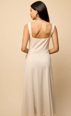 Little Mistress Dresses | Race Day Edit<Ecru Square Neck Midaxi Dress
