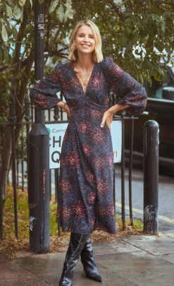 Little Mistress Dresses | Midi Dresses<Firework Print Midaxi Dress