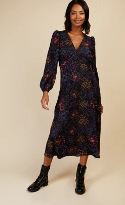 Little Mistress Dresses | Midi Dresses<Firework Print Midaxi Dress