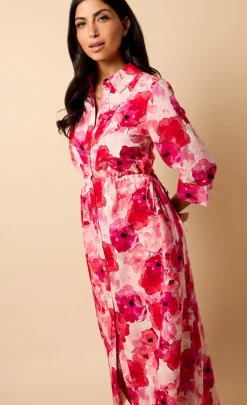 Little Mistress Dresses | Race Day Edit<Floral Maxi Shirt Dress by Vicky Pattison
