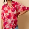 Little Mistress Summer / Holiday | Vicky Pattison Collection<Floral Print Chiffon Shirt by Vicky Pattison