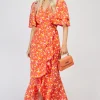 Little Mistress Race Day Edit | Summer / Holiday<Floral Print Frill Hem Midi Wrap Dress