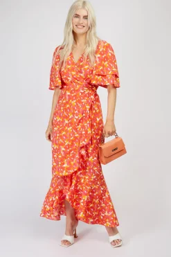 Little Mistress Race Day Edit | Summer / Holiday<Floral Print Frill Hem Midi Wrap Dress
