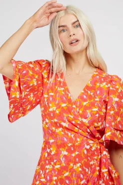 Little Mistress Race Day Edit | Summer / Holiday<Floral Print Frill Hem Midi Wrap Dress