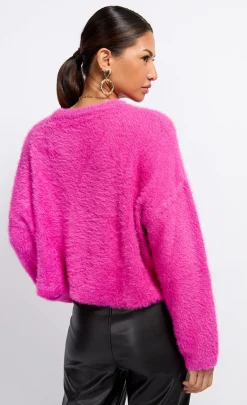 Little Mistress Knitwear<Fuchsia Knit Jumper