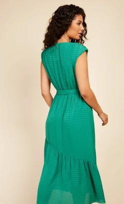 Little Mistress Summer / Holiday<Check Mock Wrap Midaxi Dress