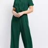 Little Mistress Race Day Edit | Jumpsuits & Playsuits<Green Drape Detail Jumpsuit