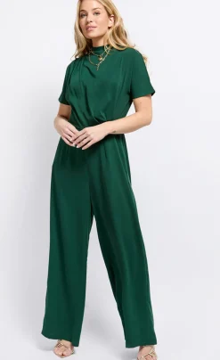 Little Mistress Race Day Edit | Jumpsuits & Playsuits<Green Drape Detail Jumpsuit
