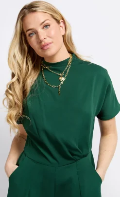 Little Mistress Race Day Edit | Jumpsuits & Playsuits<Green Drape Detail Jumpsuit