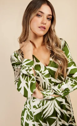 Little Mistress Dresses | Midi Dresses<Print Satin Midaxi Dress