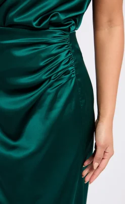 Little Mistress Office Fashion | Skirts<Satin Drape Midaxi Skirt