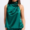 Little Mistress Tops<Satin Drape Top
