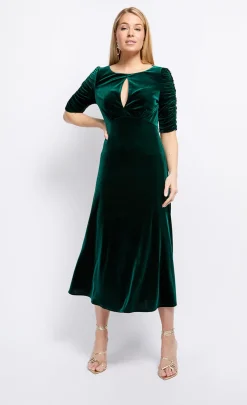 Little Mistress Dresses | Midi Dresses<Velvet Keyhole Midaxi Dress