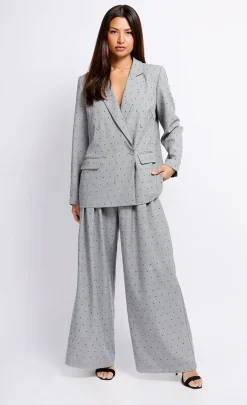 Little Mistress Blazers | Co-Ords<Grey and Black Diamanté Blazer